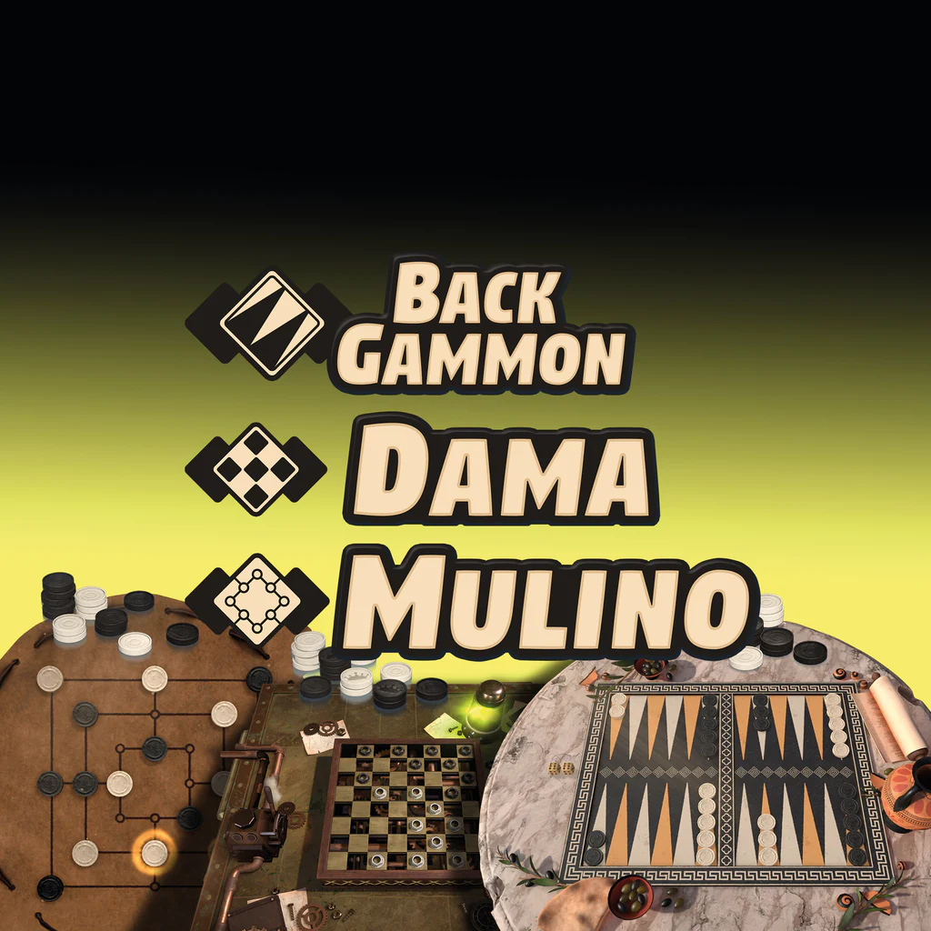 Collezione di giochi 3in1: Backgammon + Dama + Mulino