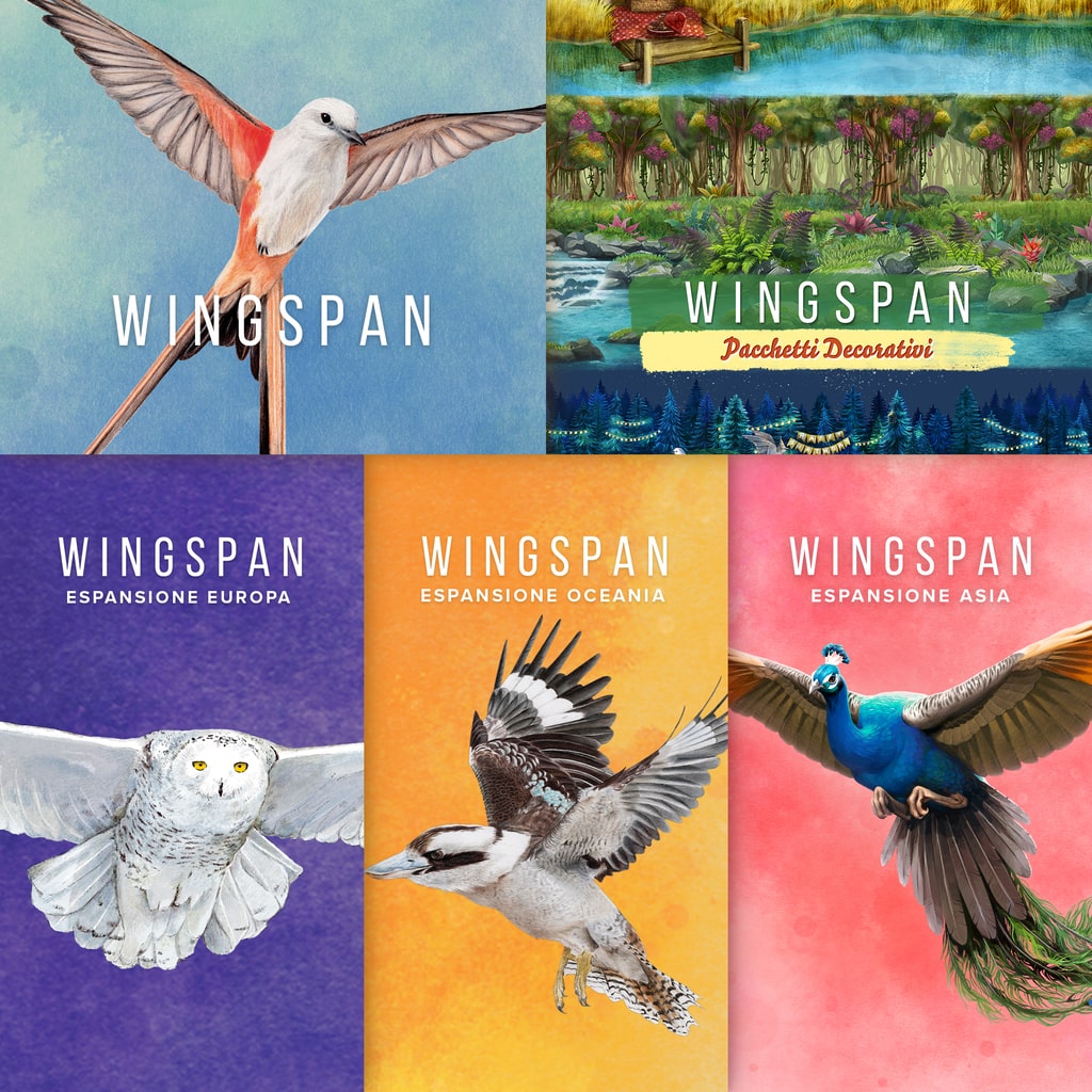 Wingspan + Europa + Oceania + Asia + Pacchetti Decorativi PS4 & PS5