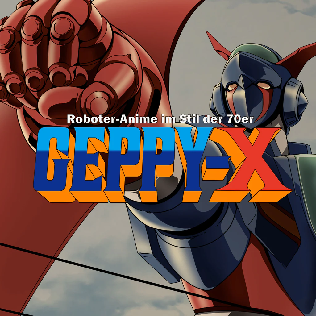 Roboter-Anime „Geppy-X“ im Stil der 70er