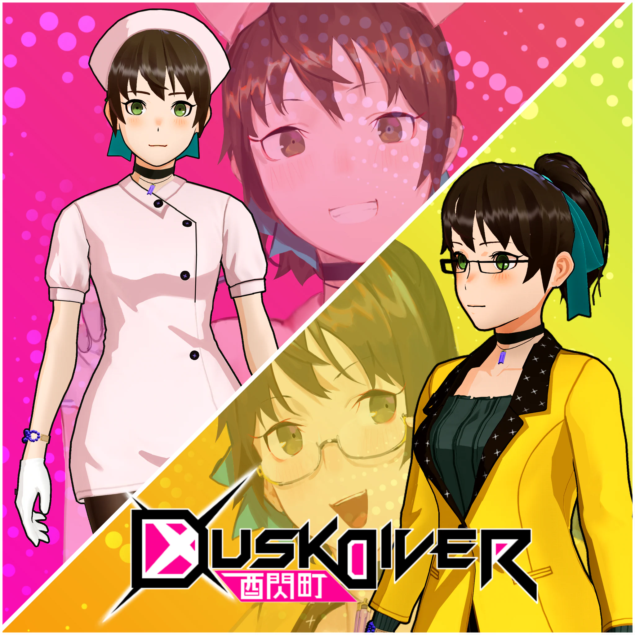 Dusk Diver - Angel in White Uniform & News Anchor Costume
